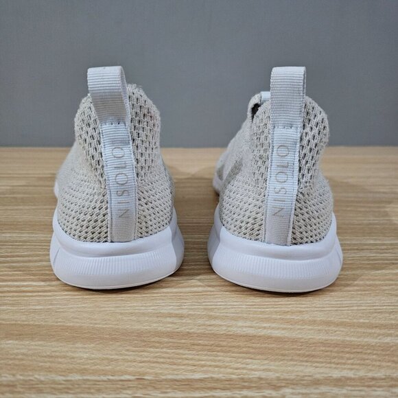 NEW Nisolo Athleisure Eco Knit Sneaker Womens 7.5 Oatmeal White Casual Neutral - Picture 8 of 12